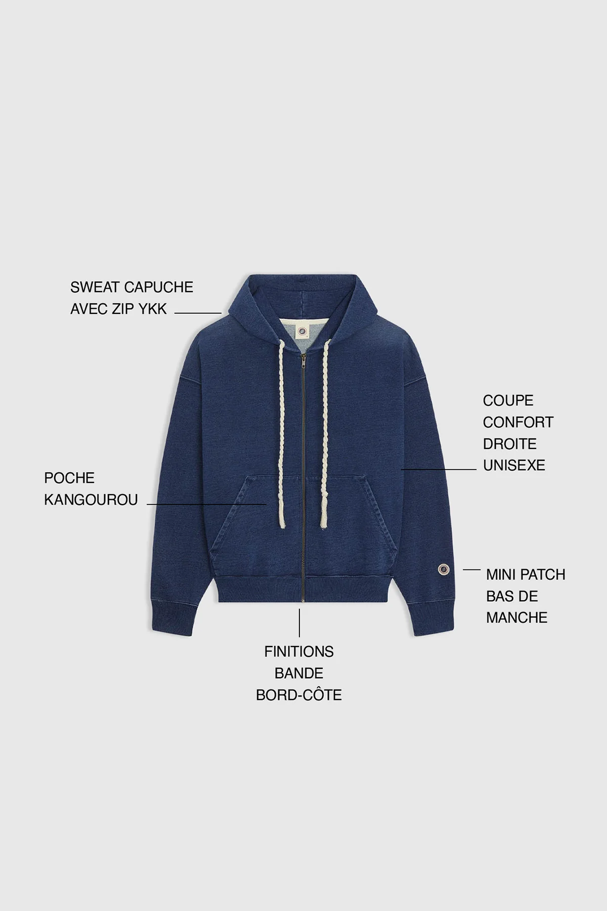 INDIGO ZIP DARK BLUE - Image 10