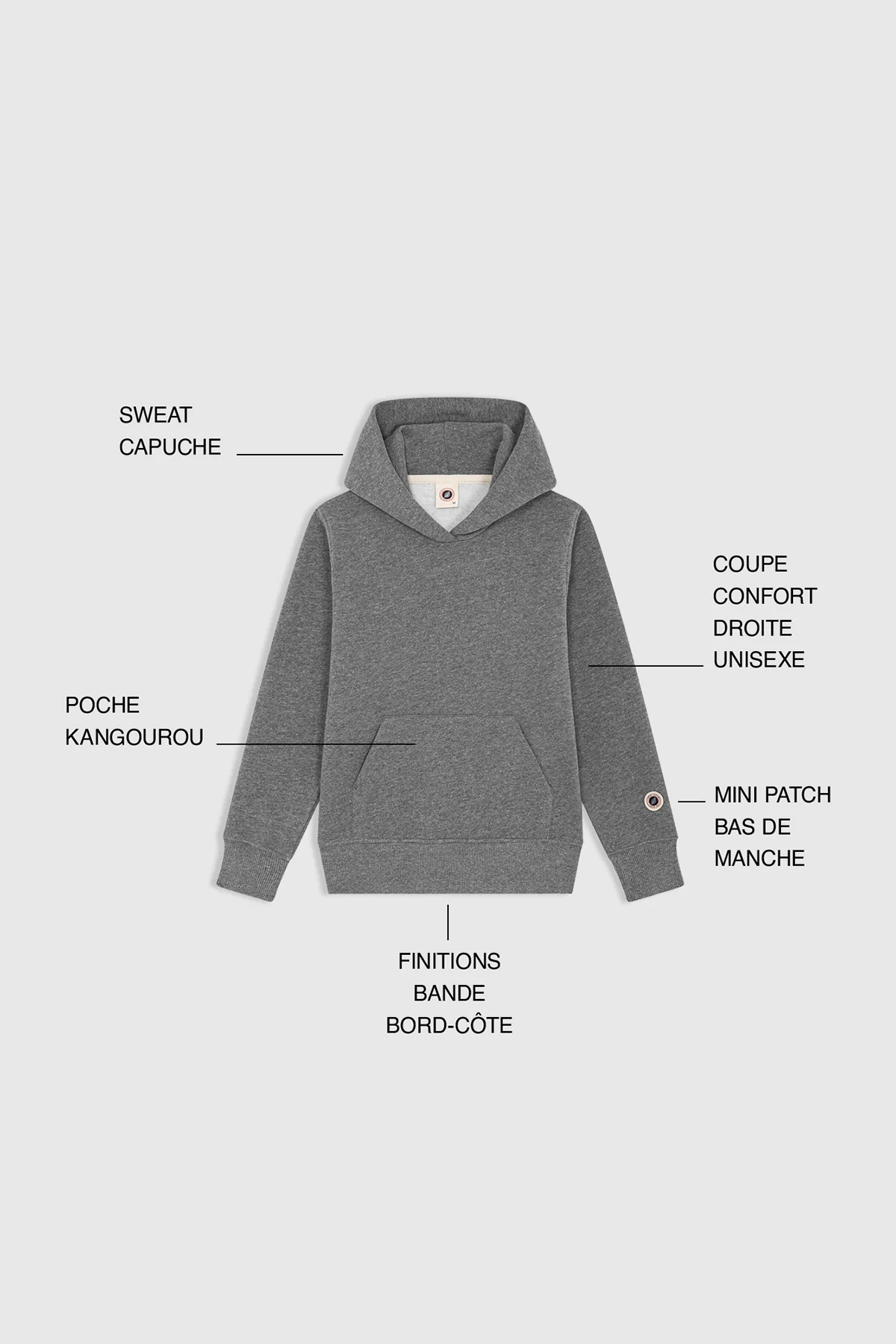 KID ICONIC HOOD NAVY - Image 6