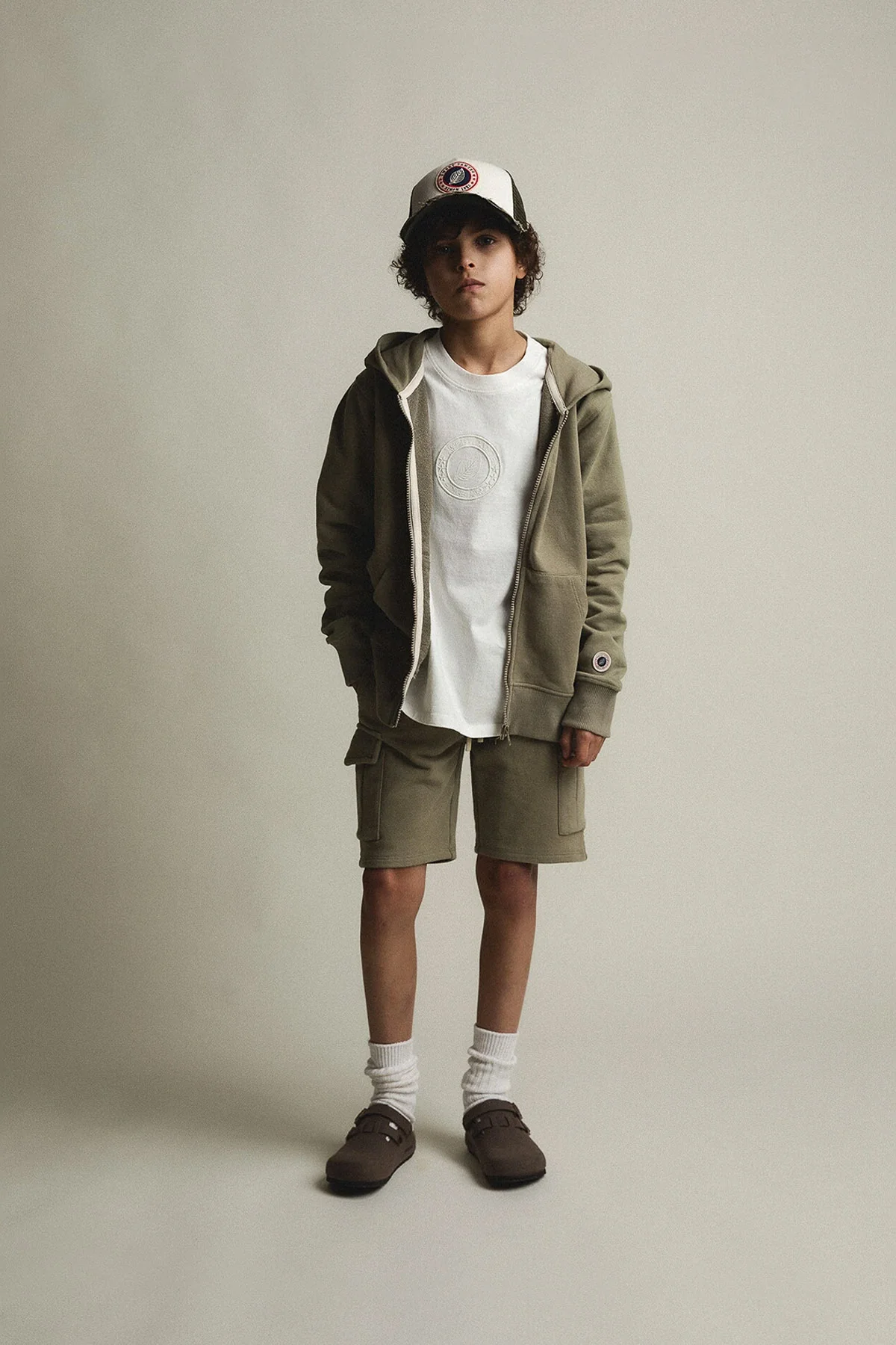 KID ICONIC SHORT CARGO SAGE - Image 6