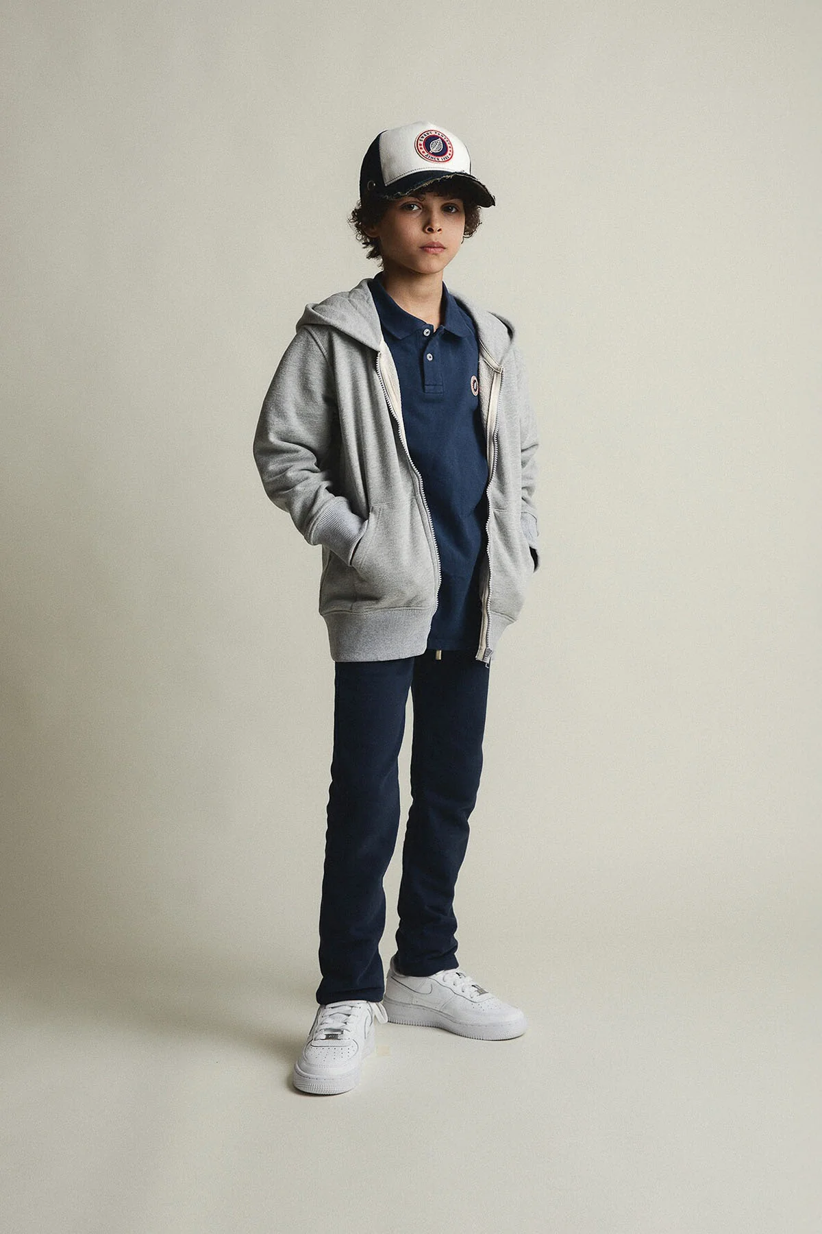 KID ICONIC ZIP GREY MARL - Image 5