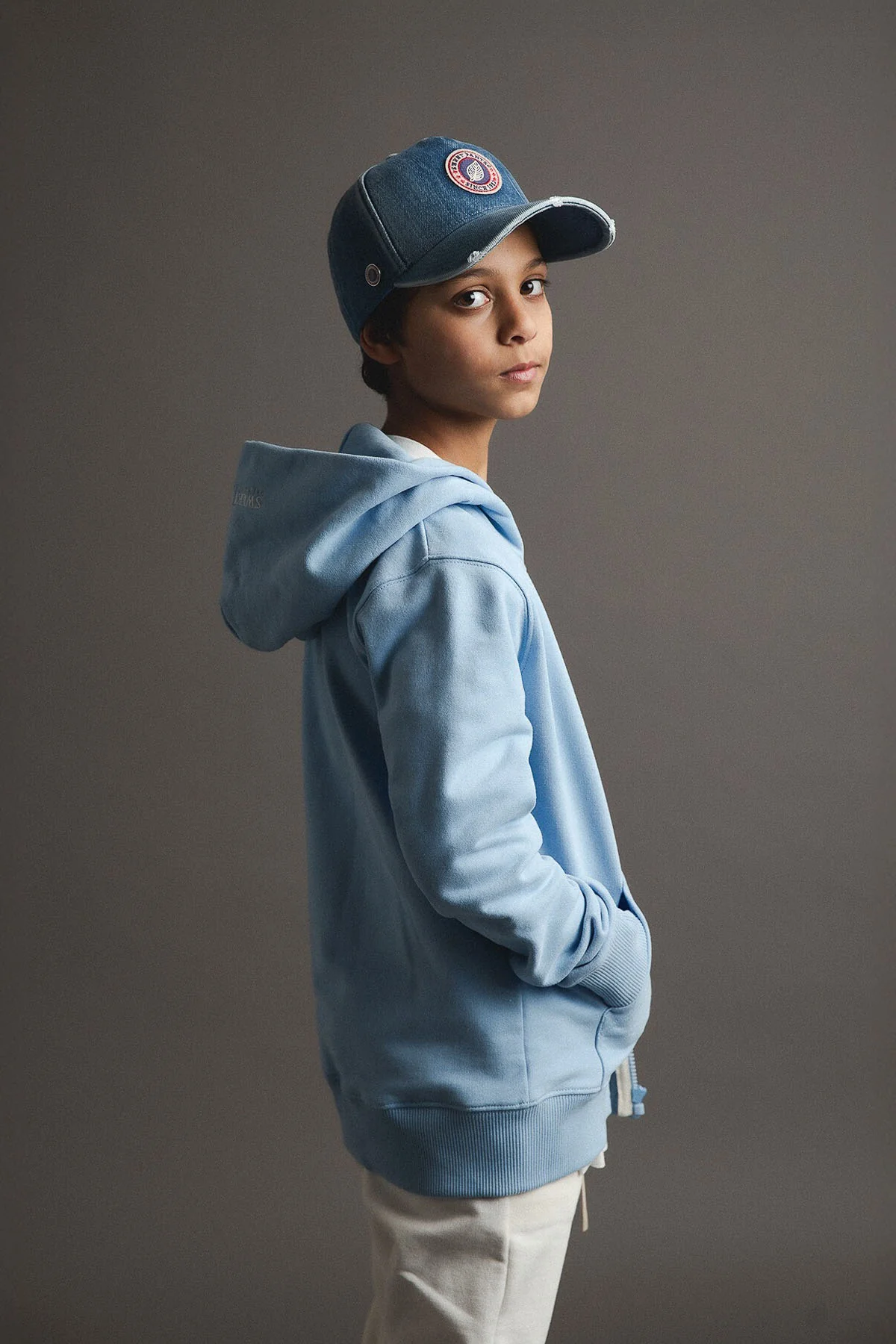 KID ICONIC ZIP VARSITY BLUE