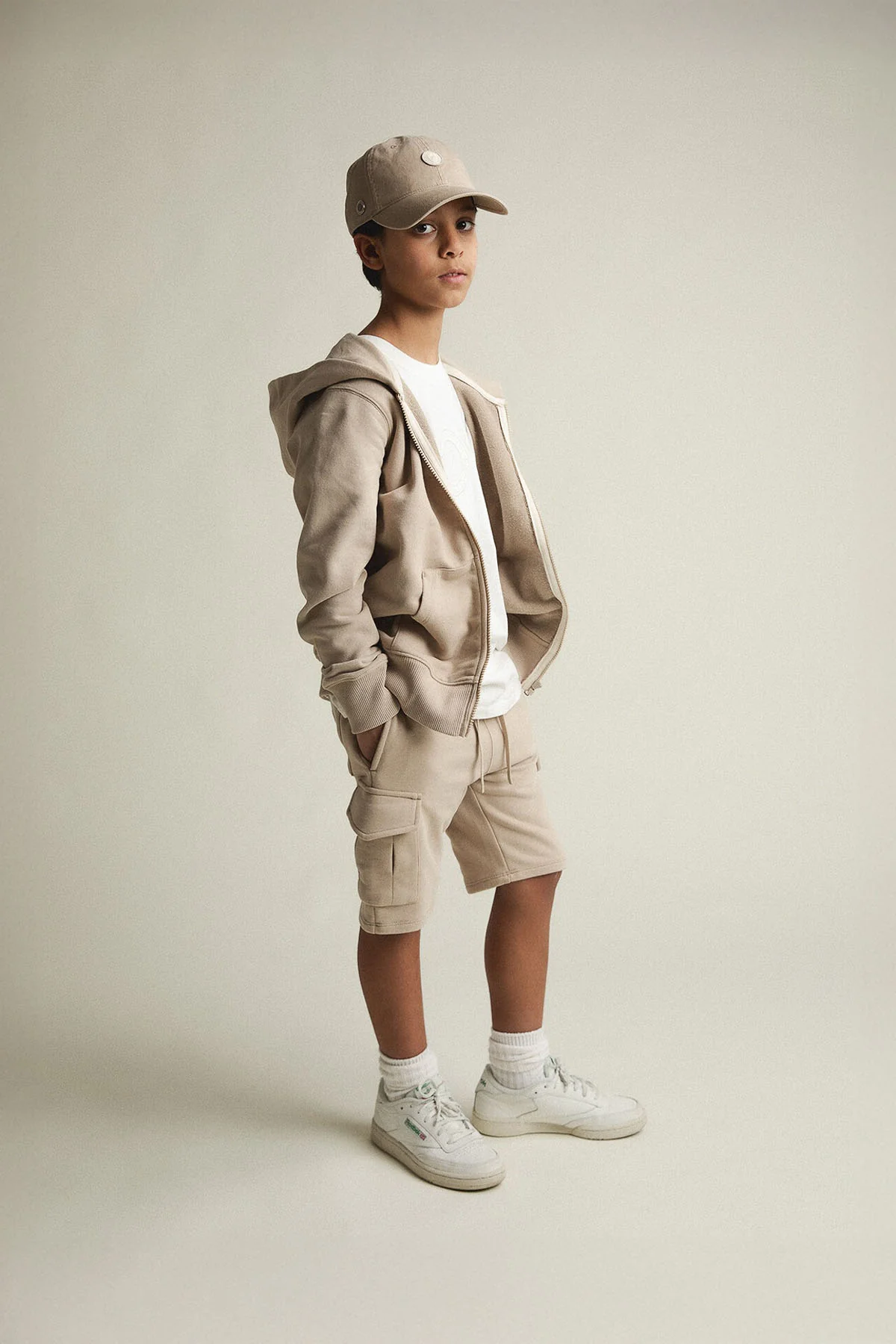 KID ICONIC ZIP WHITE PEPPER