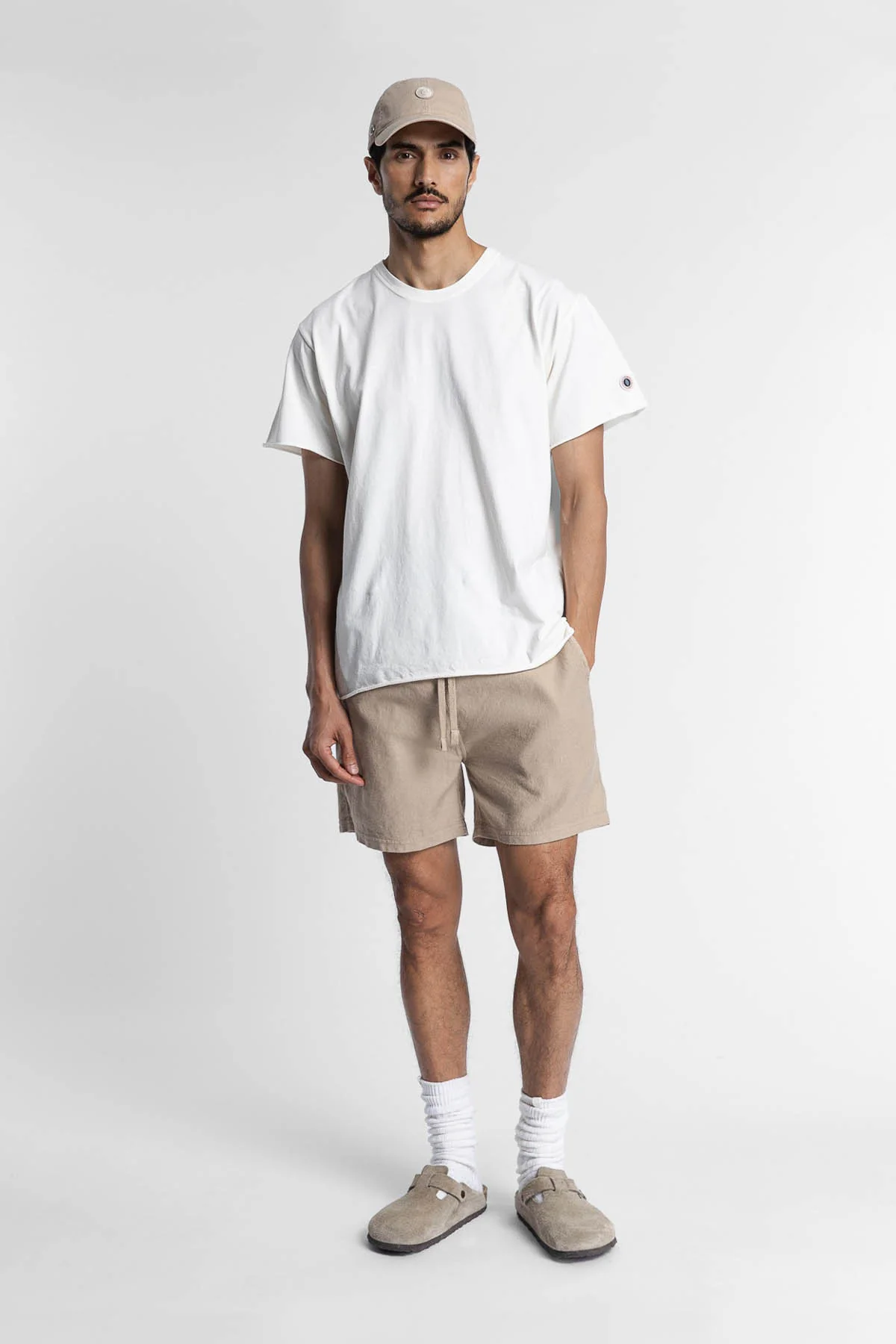 LINEN SHORT WHITE PEPPER - Image 9